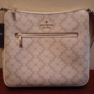 Kate Spade Signature Flower Large Swingpack Crossbody Bag - Dark Beige NWT